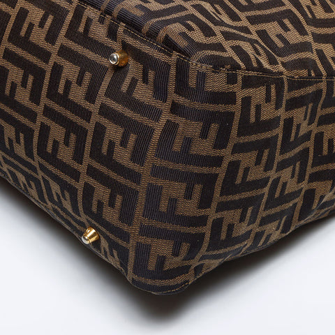 フェンディ FENDI ズッカ キャンバス ハンドバッグ ブラウン WS14125