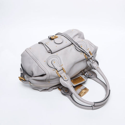 クロエ Chloe パディントン レザー ショルダーバッグ グレー WS14126