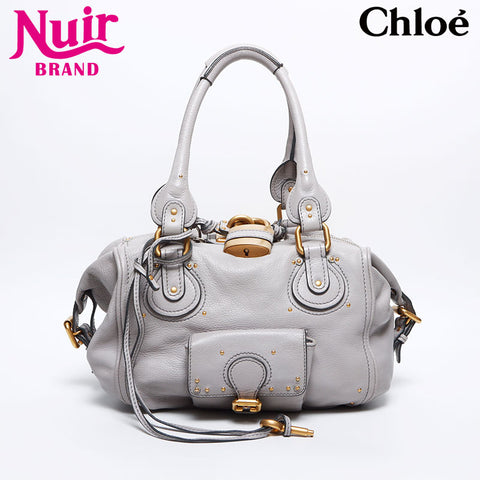 クロエ Chloe パディントン レザー ショルダーバッグ グレー WS14126