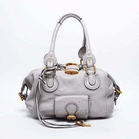 クロエ Chloe パディントン レザー ショルダーバッグ グレー WS14126