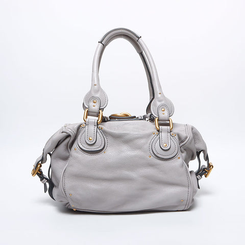 クロエ Chloe パディントン レザー ショルダーバッグ グレー WS14126