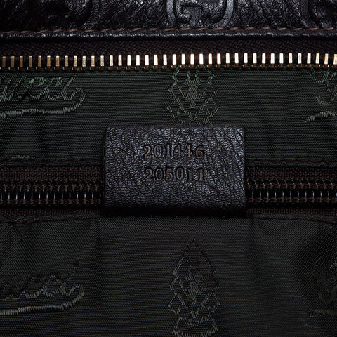 GUCCI GG Shima Leather Shoulder Bag Brown WS14128