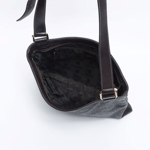 GUCCI GG Shima Leather Shoulder Bag Brown WS14128