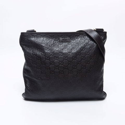 GUCCI GG Shima Leather Shoulder Bag Brown WS14128