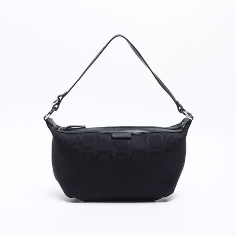 Salvatore Ferragamo Gancini canvas pouch Shoulder Bag black WS14129