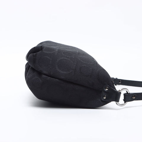 Salvatore Ferragamo Gancini canvas pouch Shoulder Bag black WS14129