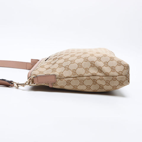 グッチ GUCCI GGキャンバス ピンク ショルダーバッグ ベージュ WS14131