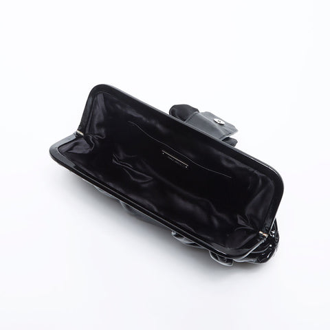 Miu Miu Beaded Patent Leather Clutch bag black WS14132