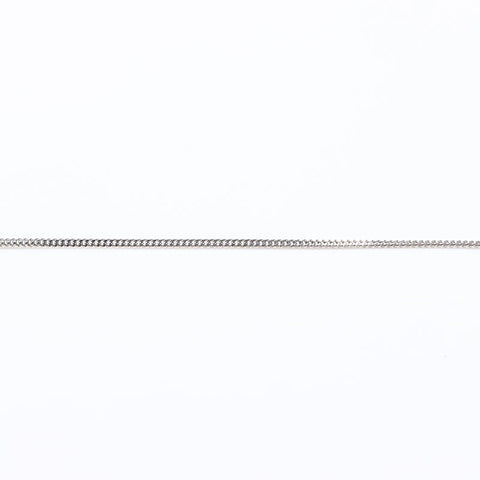 Christian Dior Rhinestone Ribbon Logo Necklace Silver WS14134