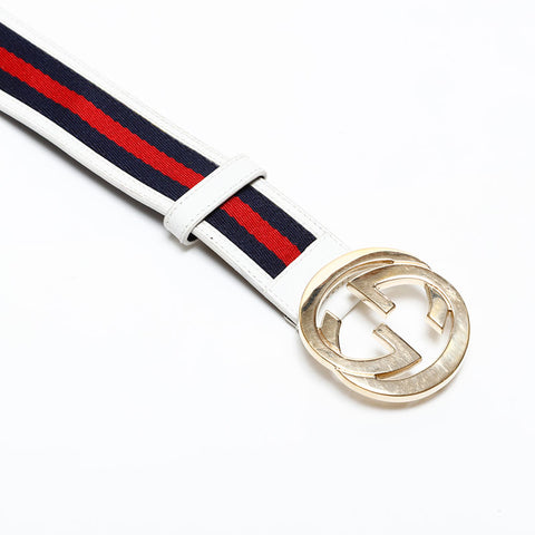 GUCCI Interlocking G Shelly belt white WS14139