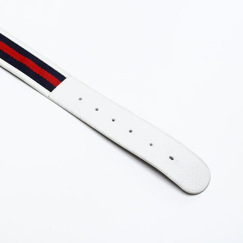 GUCCI Interlocking G Shelly belt white WS14139