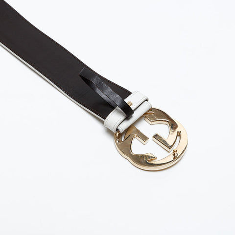GUCCI Interlocking G Shelly belt white WS14139