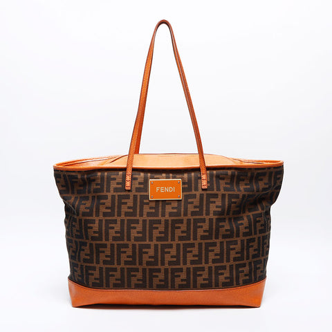 フェンディ FENDI ズッカ トートバッグ ブラウン WS14143