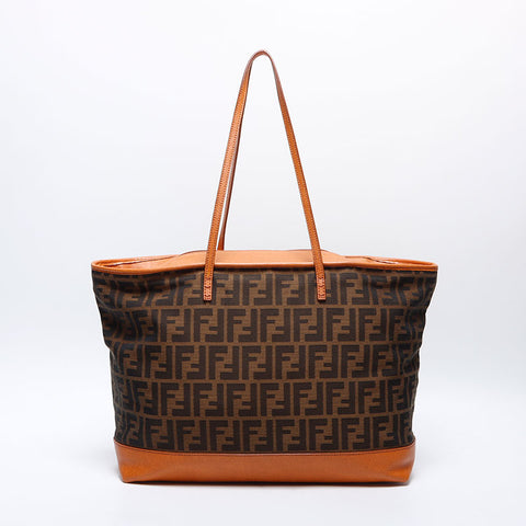 フェンディ FENDI ズッカ トートバッグ ブラウン WS14143