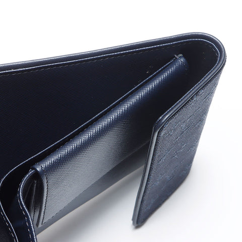 LOUIS VUITTON Porte Billets Cartes Crdit Monet Dreifach-Geldbörse Navy WS14147