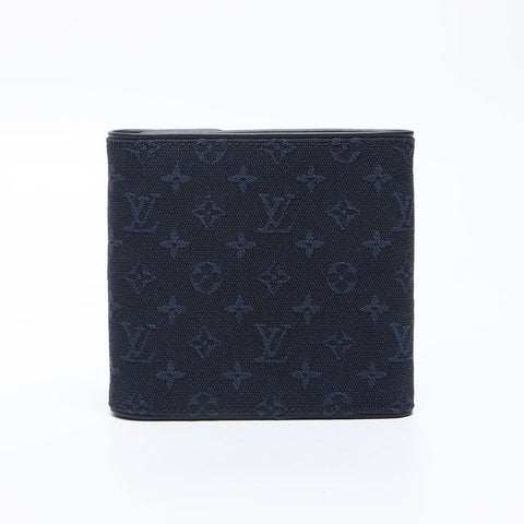 LOUIS VUITTON Porte Billets Cartes Crdit Monet Dreifach-Geldbörse Navy WS14147