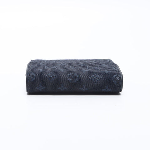 LOUIS VUITTON Porte Billets Cartes Crdit Monet Dreifach-Geldbörse Navy WS14147