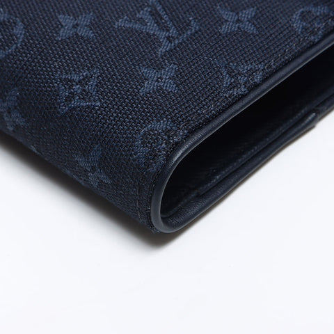 LOUIS VUITTON Porte Billets Cartes Crdit Monet Dreifach-Geldbörse Navy WS14147