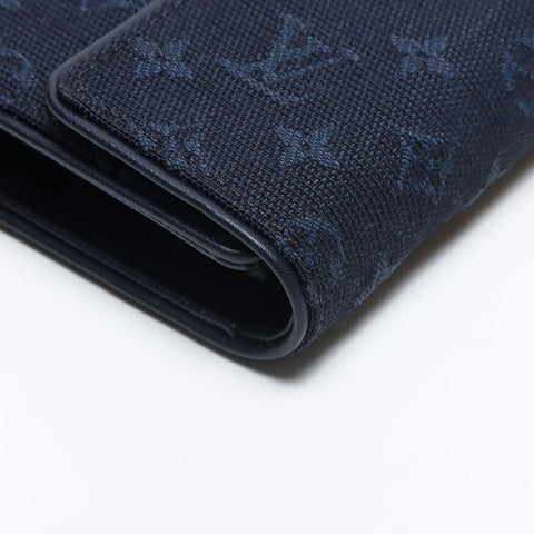 LOUIS VUITTON Porte Billets Cartes Crdit Monet Dreifach-Geldbörse Navy WS14147