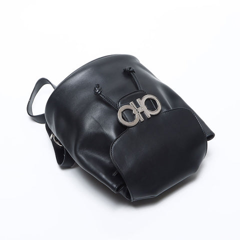 サルヴァトーレフェラガモ Salvatore Ferragamo ロゴ レザー リュック・デイパック ブラック WS14149