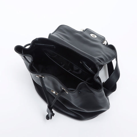 Salvatore Ferragamo logo leather Backpack Daypack black WS14149