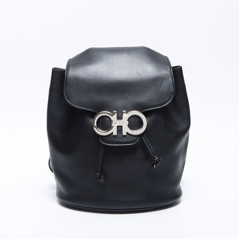 サルヴァトーレフェラガモ Salvatore Ferragamo ロゴ レザー リュック・デイパック ブラック WS14149
