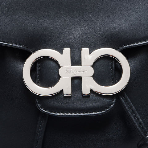 サルヴァトーレフェラガモ Salvatore Ferragamo ロゴ レザー リュック・デイパック ブラック WS14149