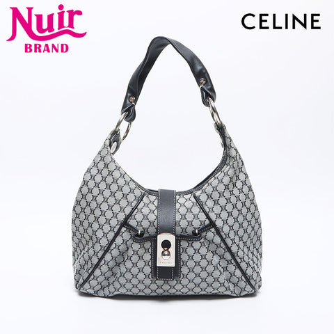 セリーヌ CELINE マカダム キャンバス ショルダーバッグ グレー WS14151