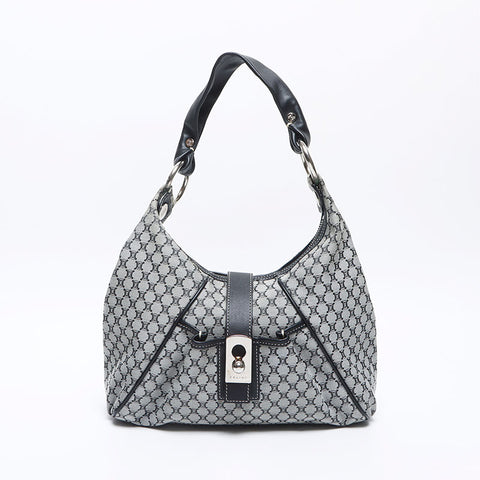 セリーヌ CELINE マカダム キャンバス ショルダーバッグ グレー WS14151
