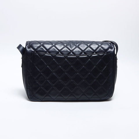 CHANEL No. 24 Matelasse 2017-2018 Shoulder Bag Navy WS14154