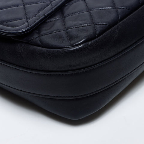 CHANEL No. 24 Matelasse 2017-2018 Shoulder Bag Navy WS14154