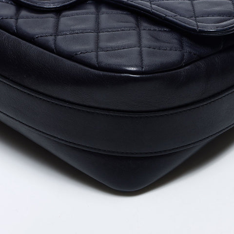 CHANEL No. 24 Matelasse 2017-2018 Shoulder Bag Navy WS14154
