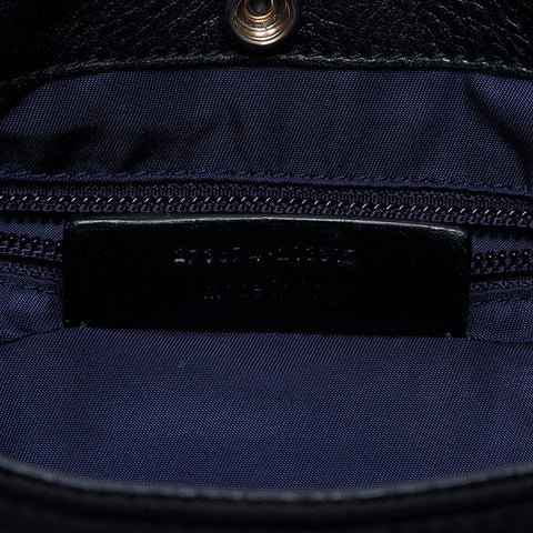 YVES SAINT LAURENT YSL nylon Y logo Shoulder Bag black WS14161