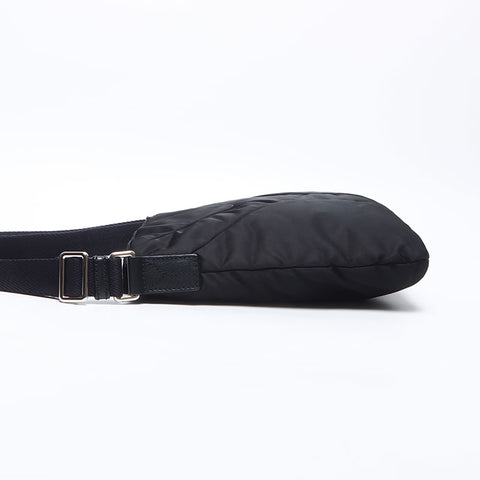 YVES SAINT LAURENT YSL nylon Y logo Shoulder Bag black WS14161
