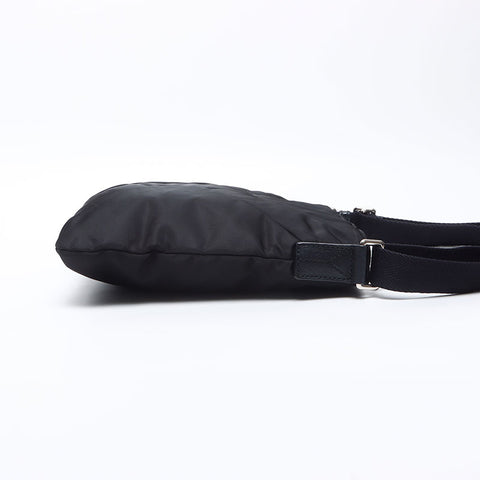 YVES SAINT LAURENT YSL nylon Y logo Shoulder Bag black WS14161