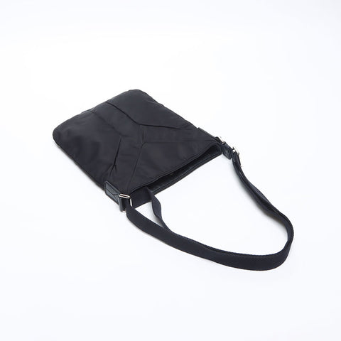 YVES SAINT LAURENT YSL nylon Y logo Shoulder Bag black WS14161