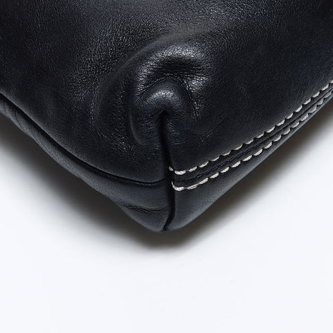 CHANEL No.8 Logo Lambskin Chain 2003-2004 Shoulder Bag black WS14171