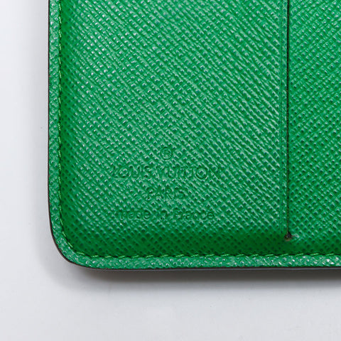 LOUIS VUITTON 2006 Perforated Monogram Green Perfo Compact Bifold Wallet Brown WS14175