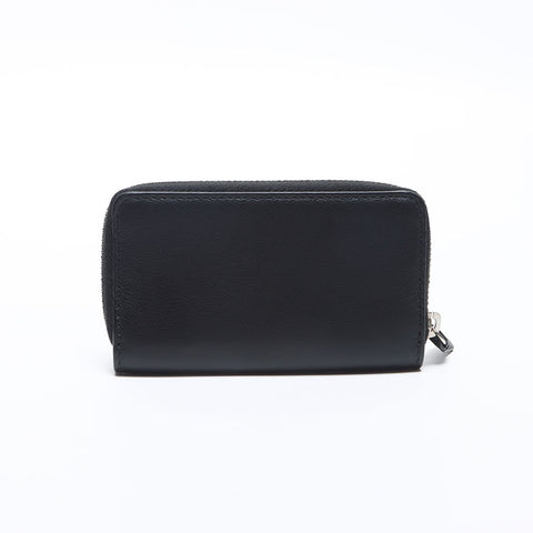 BALENCIAGA Logo round zip Coin case black WS14179