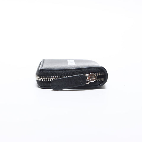 BALENCIAGA Logo round zip Coin case black WS14179