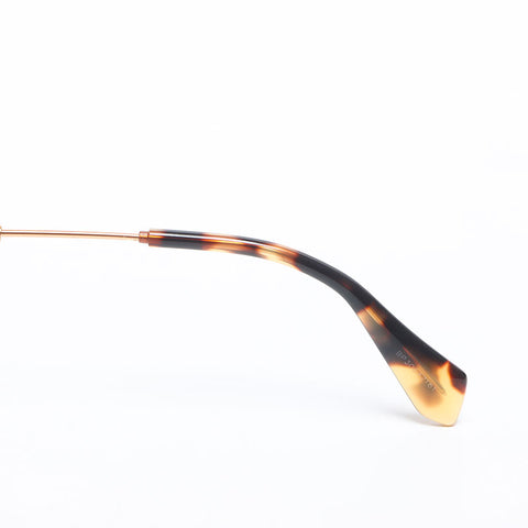 Miu Miu Lunettes de soleil rondes à monture ovale Marron WS14186