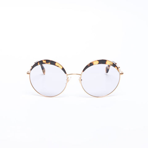 Miu Miu Round oval frame sunglasses Brown WS14186