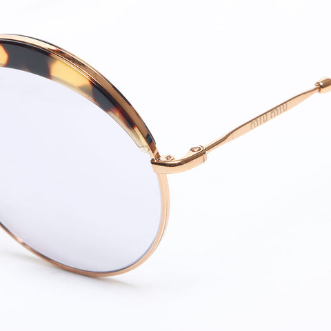 Miu Miu Round oval frame sunglasses Brown WS14186