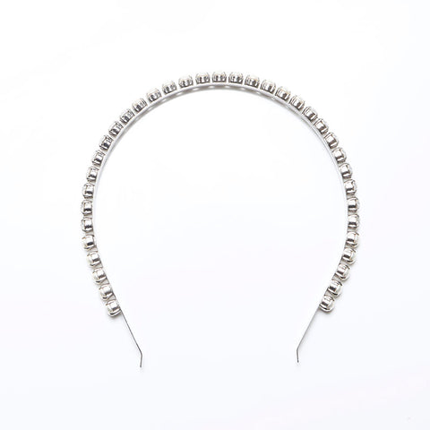 Miu Miu Rhinestone Headband hair accessory Silver WS14191