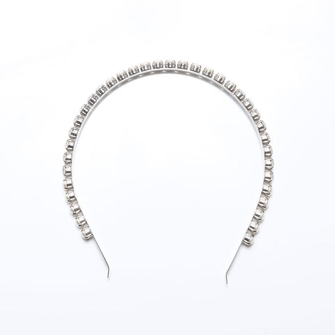 Miu Miu Rhinestone Headband hair accessory Silver WS14191