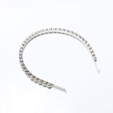 Miu Miu Rhinestone Headband hair accessory Silver WS14191