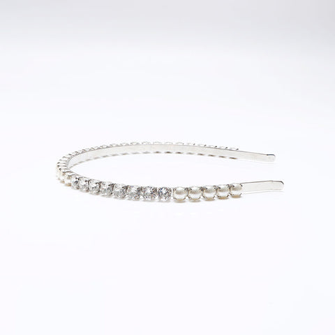 Miu Miu Rhinestone Headband hair accessory Silver WS14191