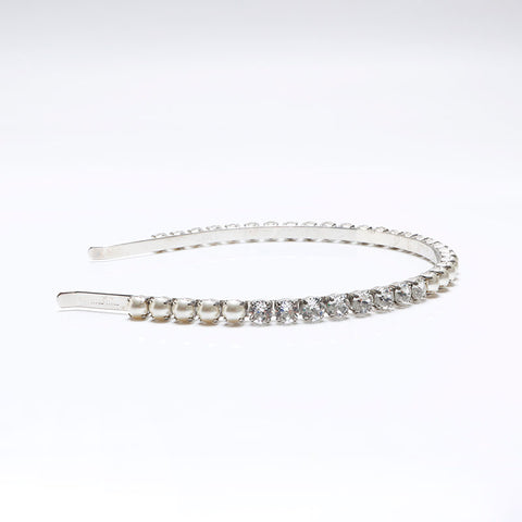 Miu Miu Rhinestone Headband hair accessory Silver WS14191