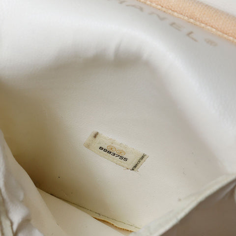 CHANEL No.8 2003-2004 COCO Mark Vanity Caviar Skin Handbag pink WS14193