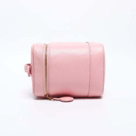 CHANEL No.8 2003-2004 COCO Mark Vanity Caviar Skin Handbag pink WS14193